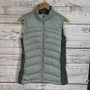 Outdoor Research Plaza Down Vest Puffer Women's M Gray Insulated